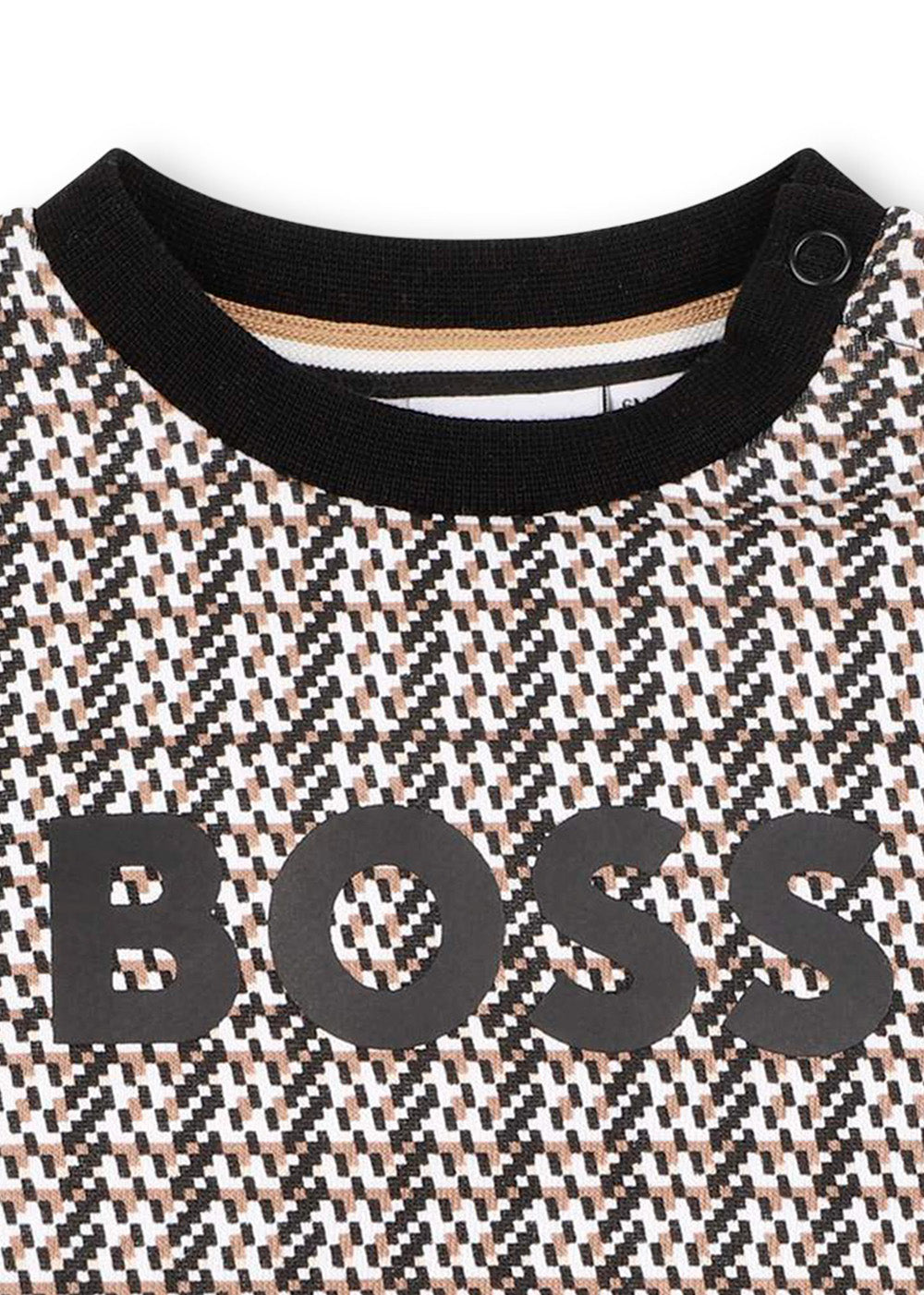 Boss Kids Felpa in Cotone a Tre Tonalità per Neonati