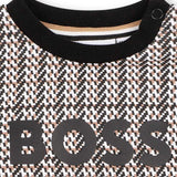 Boss Kids Felpa in Cotone a Tre Tonalità per Neonati