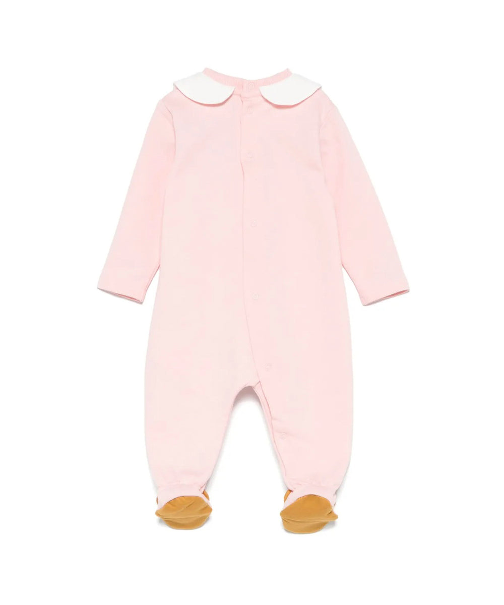 Moschino Kids Tutina Rosa con Cappello per Neonate