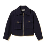 Twinset Kids Giubbino Blu con Tasche e Zip per Bambine