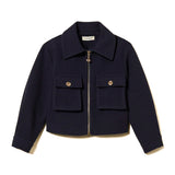 Twinset Kids Giubbino Blu con Tasche e Zip per Bambine