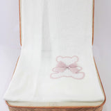 Marlu Coperta Bianco/Rosa con Orsetto per Neonate
