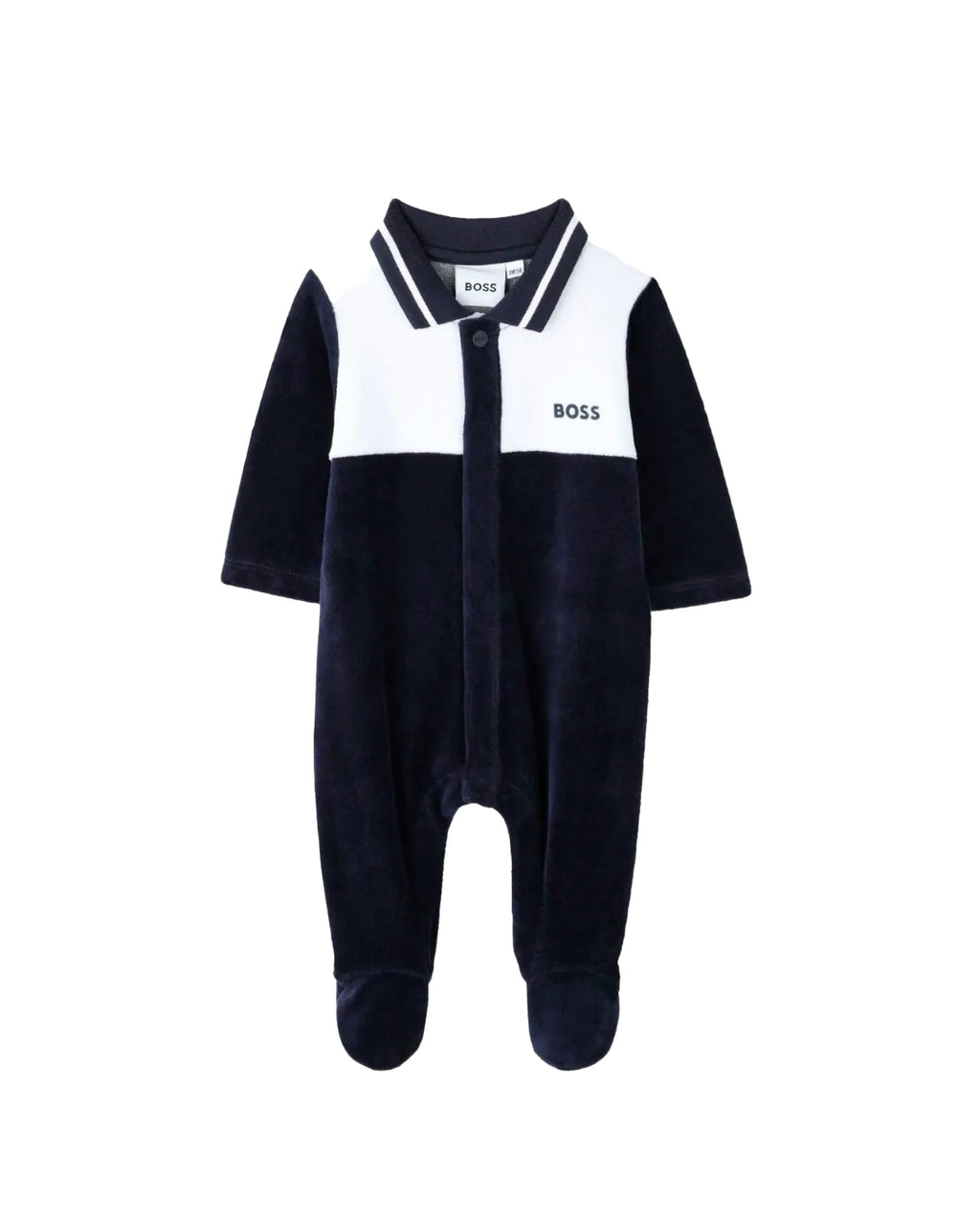 Boss Kids Tutina  Blue Navy in Ciniglia per Neonati