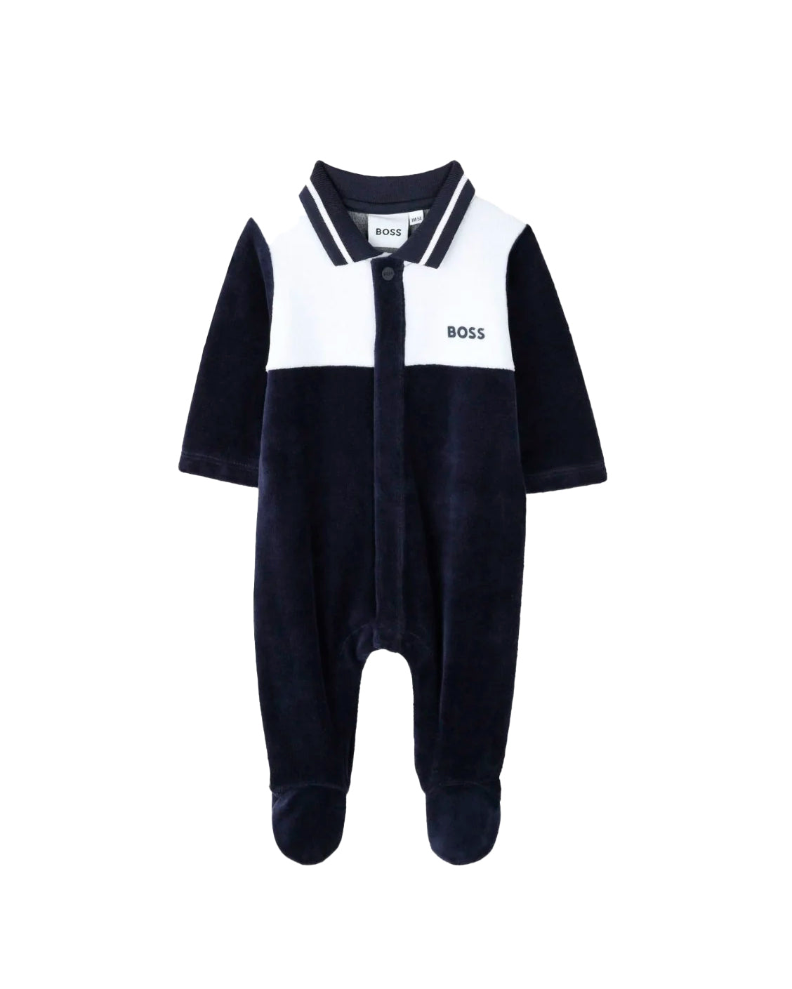Boss Kids Tutina  Blue Navy in Ciniglia per Neonati