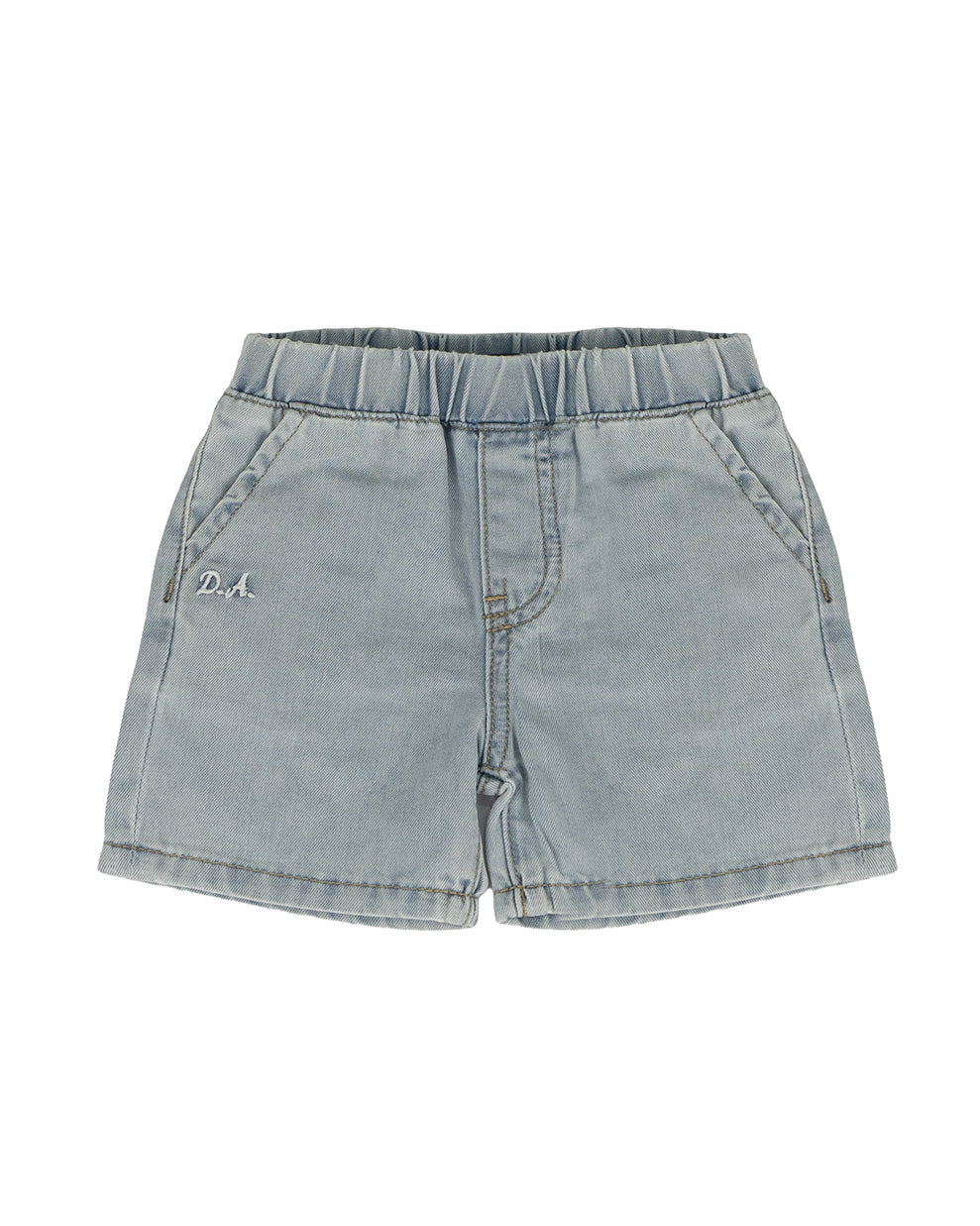 Daniele Alessandrini Kids Short in Denim con Logo per Neonati