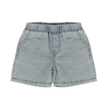 Daniele Alessandrini Kids Short in Denim con Logo per Neonati