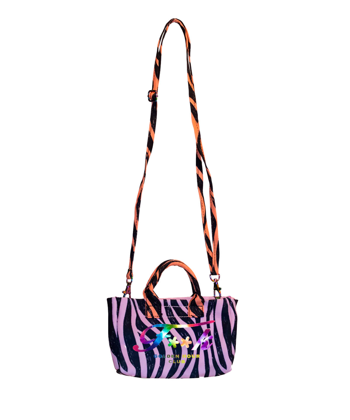 F**K Kids Mini Borsa Mare Fantasia Tigre Viola e Arancione per Bambine