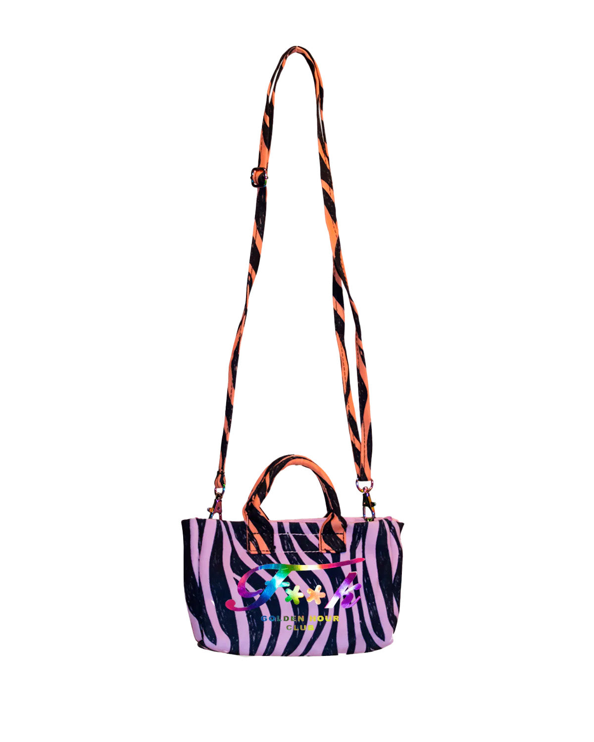 F**K Kids Mini Borsa Mare Fantasia Tigre Viola e Arancione per Bambine