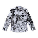 Iceberg Kids Camicia Bianca con Stampa All Over per Bambini