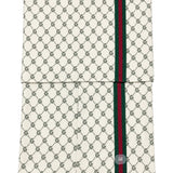 Gabriella Gucci Coperta All-Over Bianco e Verde per Neonati