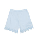 Twinset Kids Short Cielo con Inserti in Pizzo per Bambina