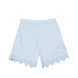 Twinset Kids Short Cielo con Inserti in Pizzo per Bambina