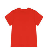 Moschino Kids T-shirt Rossa con Stampa Teddy (retro)