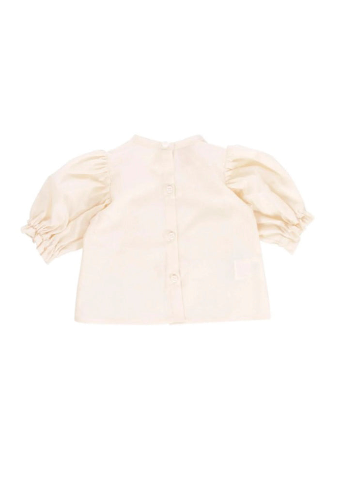 Cocò et Mamà Camicia Luna Baby Crema per Neonate