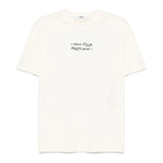 MSGM Kids T-shirt Crema con Stampa per Bambini fronte