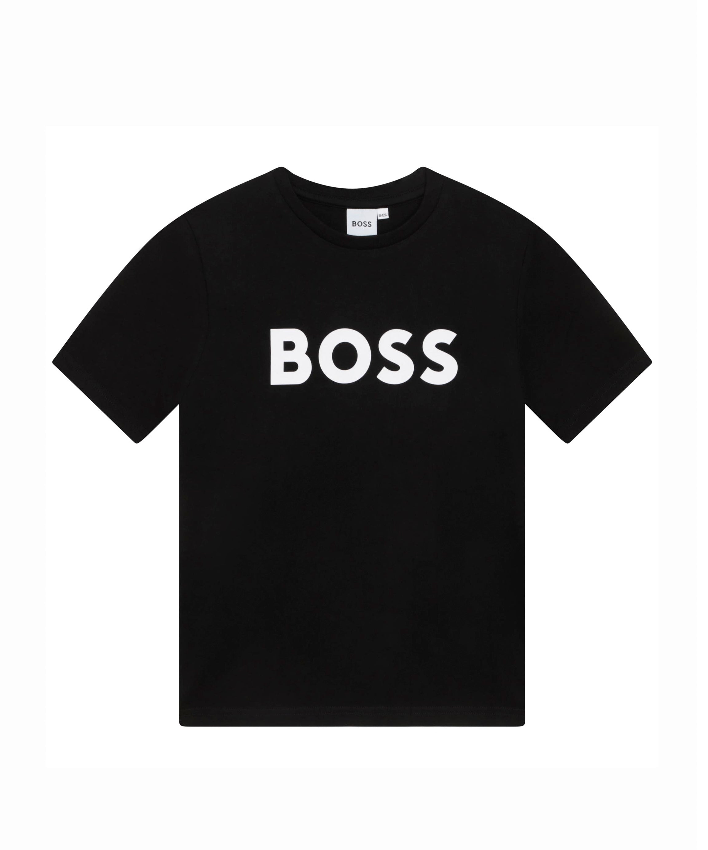 Boss Kids T-Shirt Nera con Stampa per Bambini