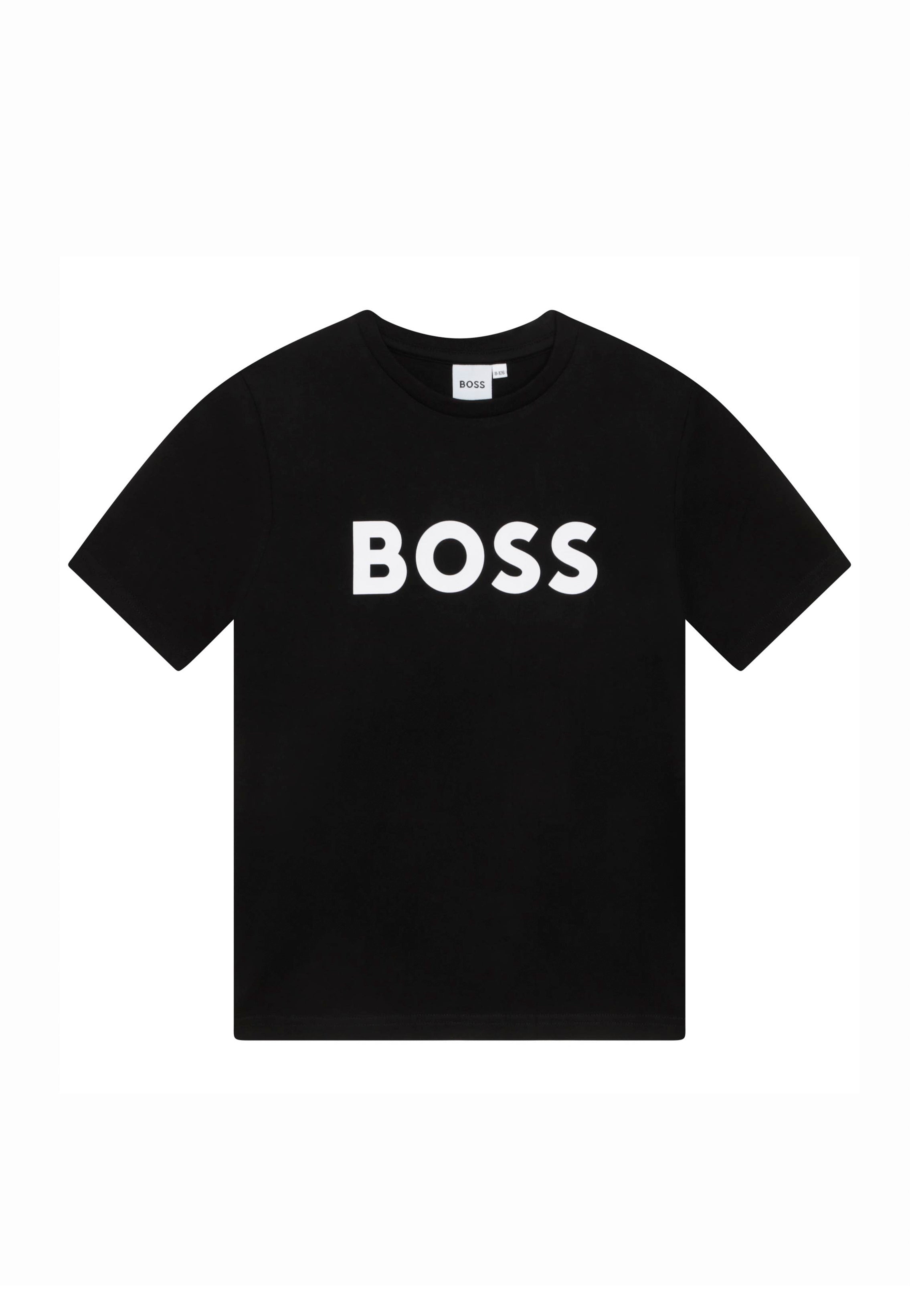 Boss Kids T-Shirt Nera con Stampa per Bambini