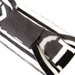 Twinset Kids Fascia in Maglia Nera/Bianca con Oval T per Bambine (dettaglio)