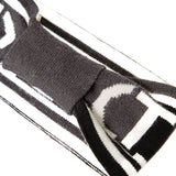 Twinset Kids Fascia in Maglia Nera/Bianca con Oval T per Bambine (dettaglio)