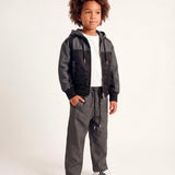 Yes London Kids Pantalone Nero con Coulisse per Bambini