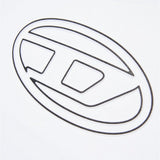 Diesel Kids T-Shirt Bianca con Logo Oval D per Bambini (dettaglio)