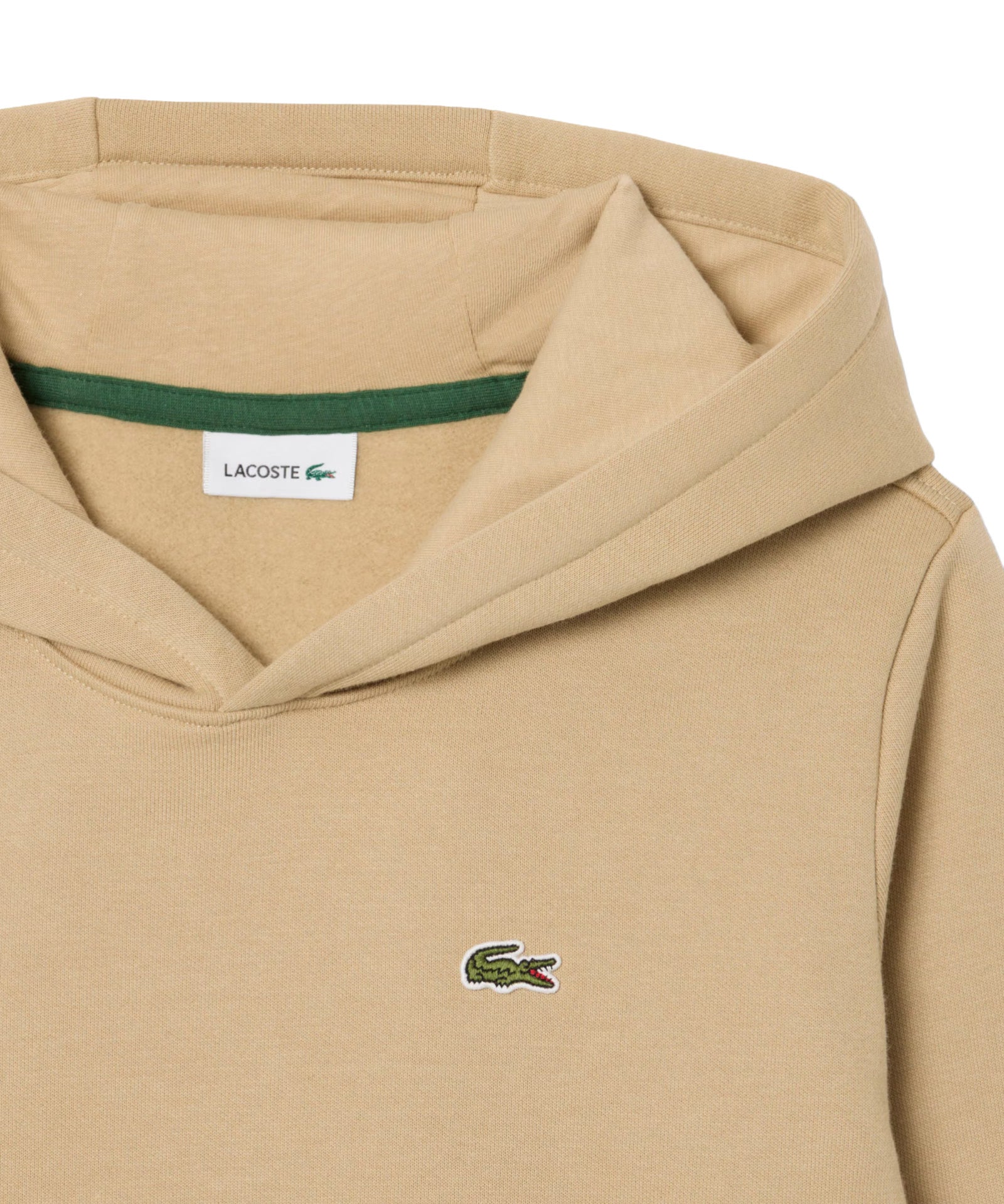 Lacoste Kids Felpa Beige con Cappuccio e Logo Unisex
