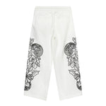John Richmond Kids Pantalone Bianco con Ricami per Bambini