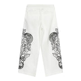John Richmond Kids Pantalone Bianco con Ricami per Bambini
