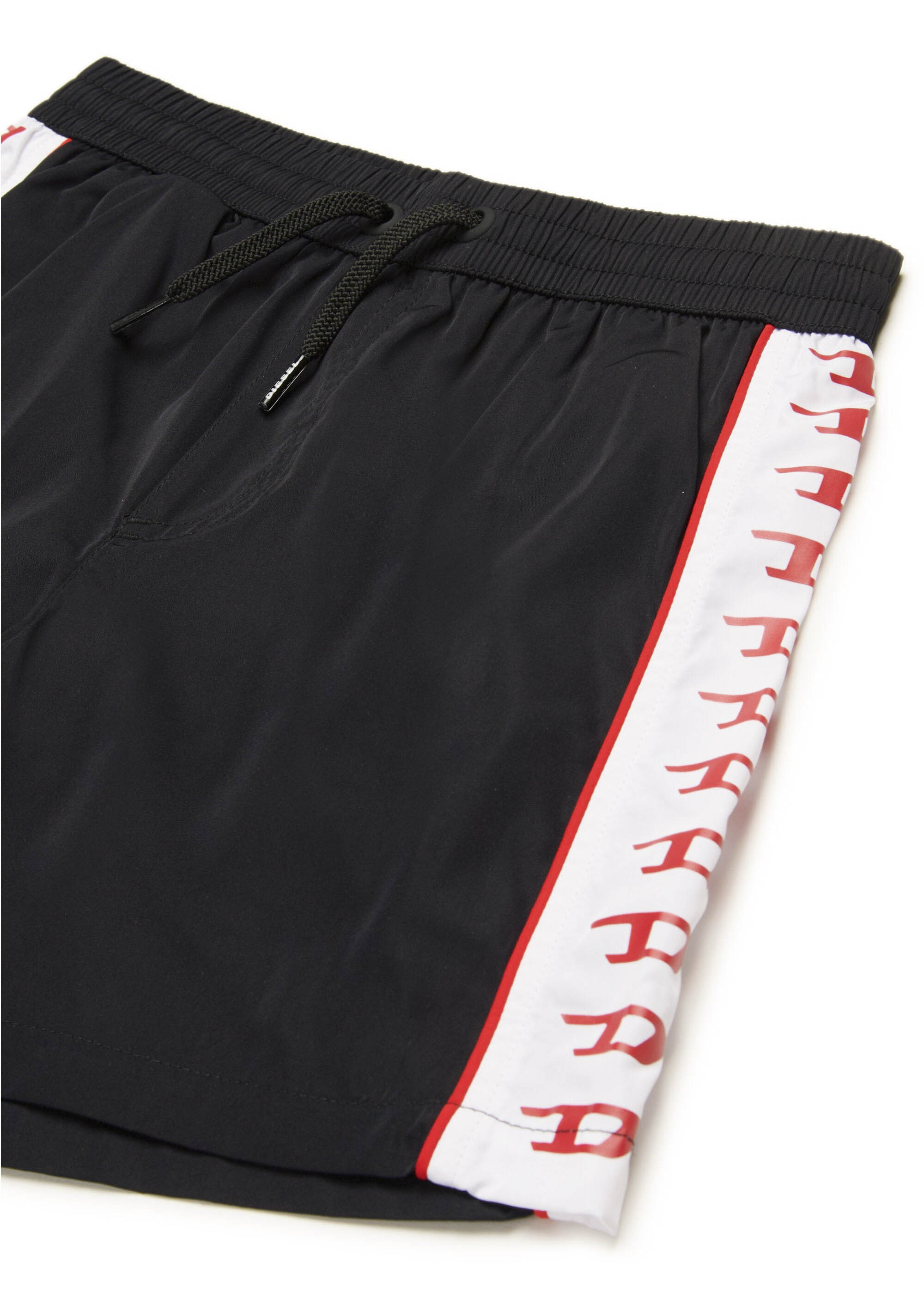 Diesel Kids Costume Boxer Nero con Banda Logata per Bambini