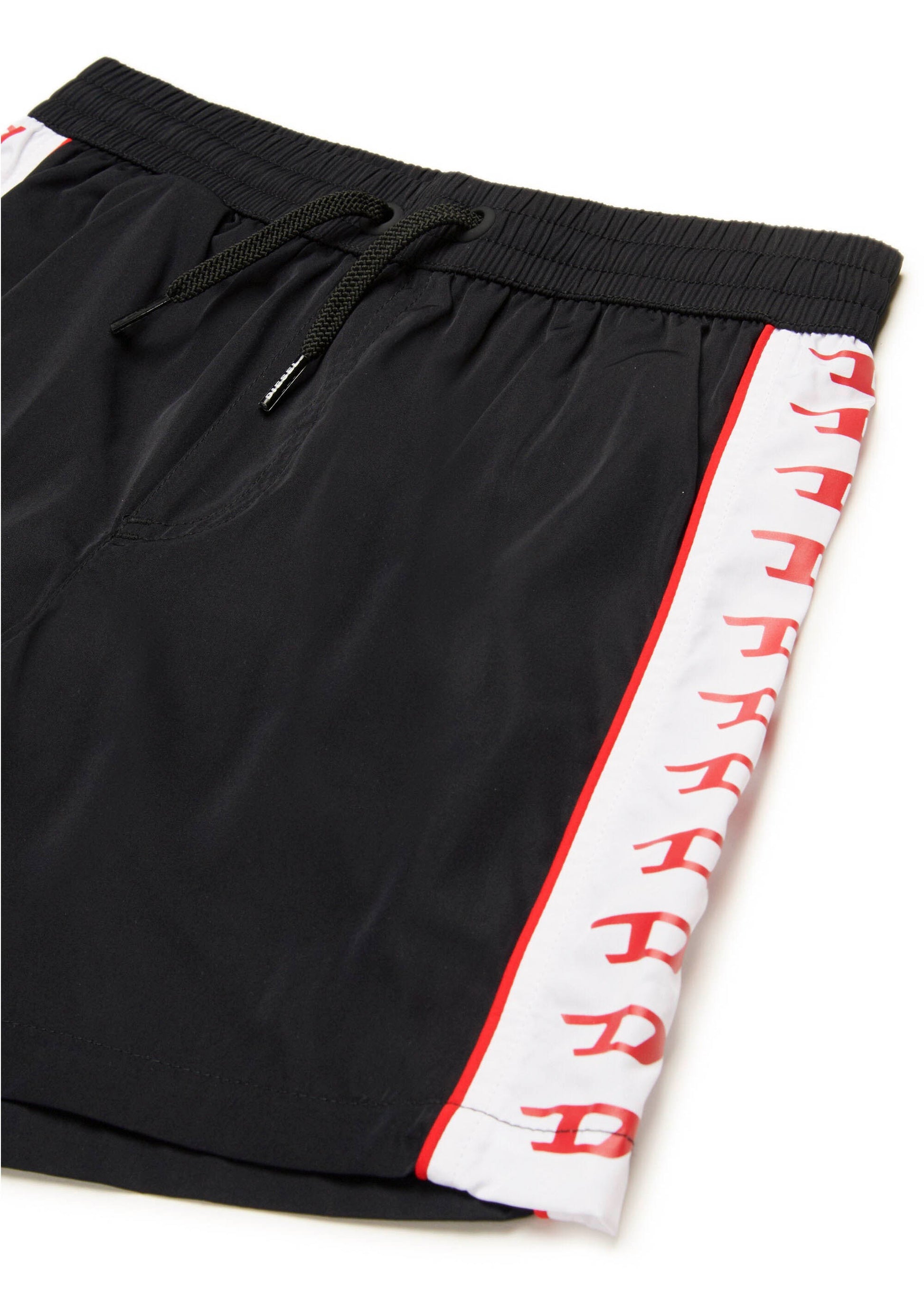Diesel Kids Costume Boxer Nero con Banda Logata per Bambini