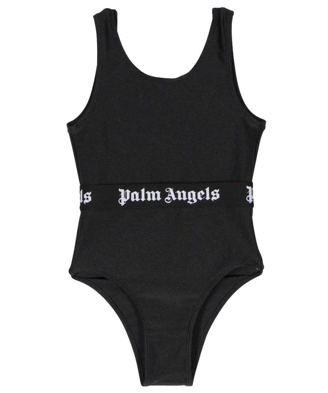 Palm Angels Kids Costume Nero con Banda Logata per Bambine