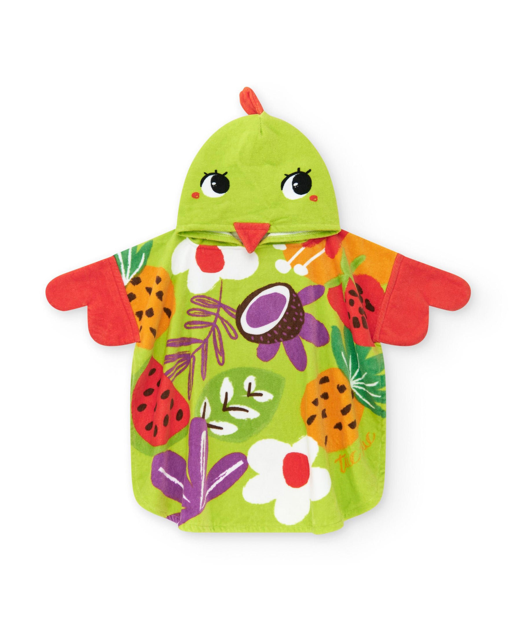 Tuc Tuc Telo Mare Stampa Birds Verde per Neonate