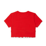 Diesel Kids T-shirt Rossa con Stampa Logo a Contrasto per Bambine