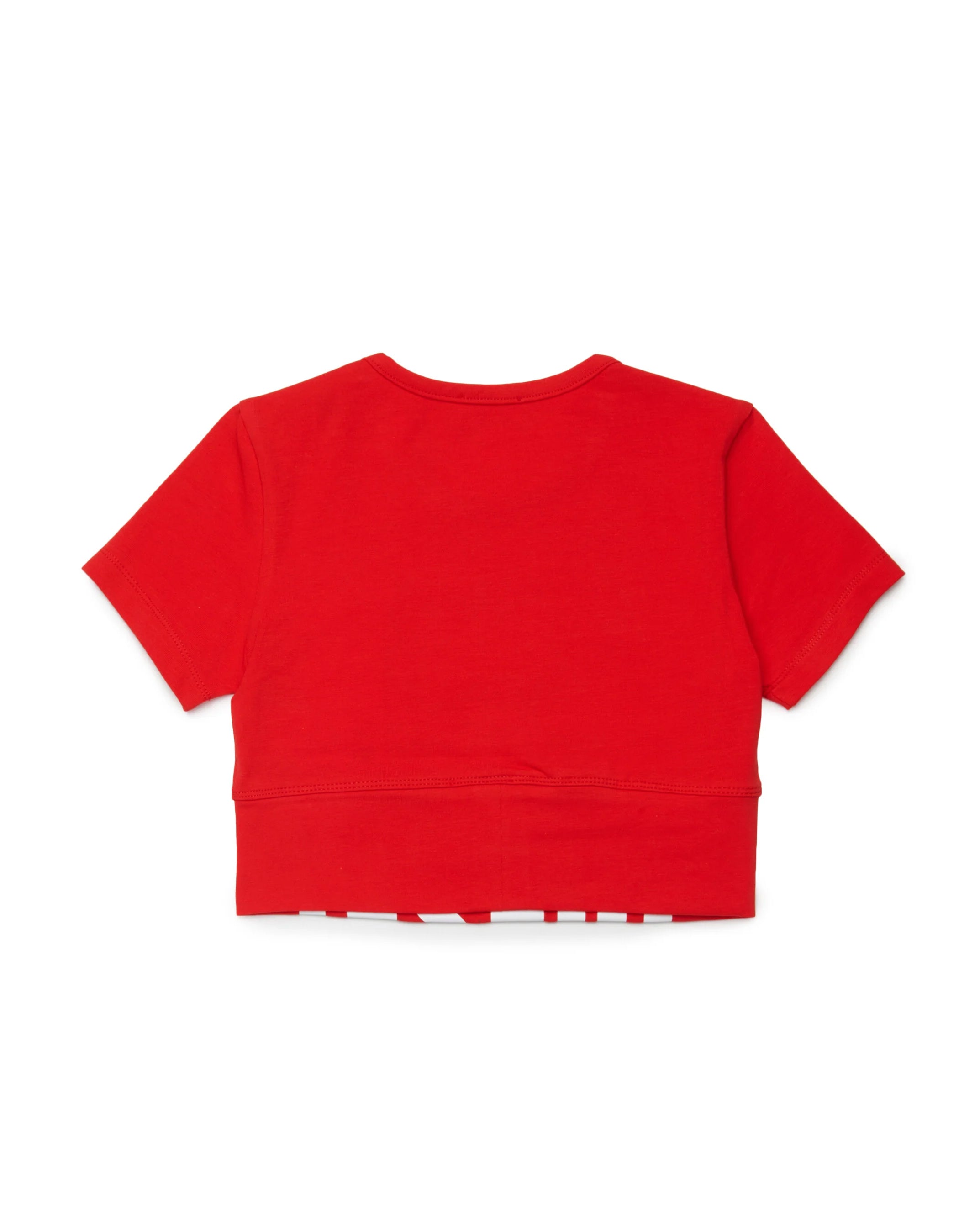 Diesel Kids T-shirt Rossa con Stampa Logo a Contrasto per Bambine