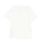 Elisabetta Franchi La Mia Bambina T-shirt Avorio con Logo Effetto Metallico Oro per Neonate