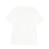 Elisabetta Franchi La Mia Bambina T-shirt Avorio con Logo Effetto Metallico Oro per Neonate