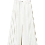 Twinset Kids Pantaloni Bianchi Plissettati per Bambine