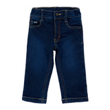 BOSS Kids Jeans Blu Scuro in Denim con Patch Logo per Neonati