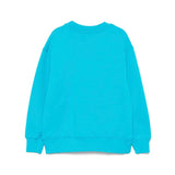 MSGM Kids Felpa Turchese con Stampa Graffiti per Bambini (retro)