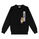 Moschino Kids Felpa Nera con Logo Teddy Bear per Bambini