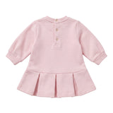 Elisabetta Franchi La Mia Bambina Abito in Felpa Rosa con Ricamo per Neonate