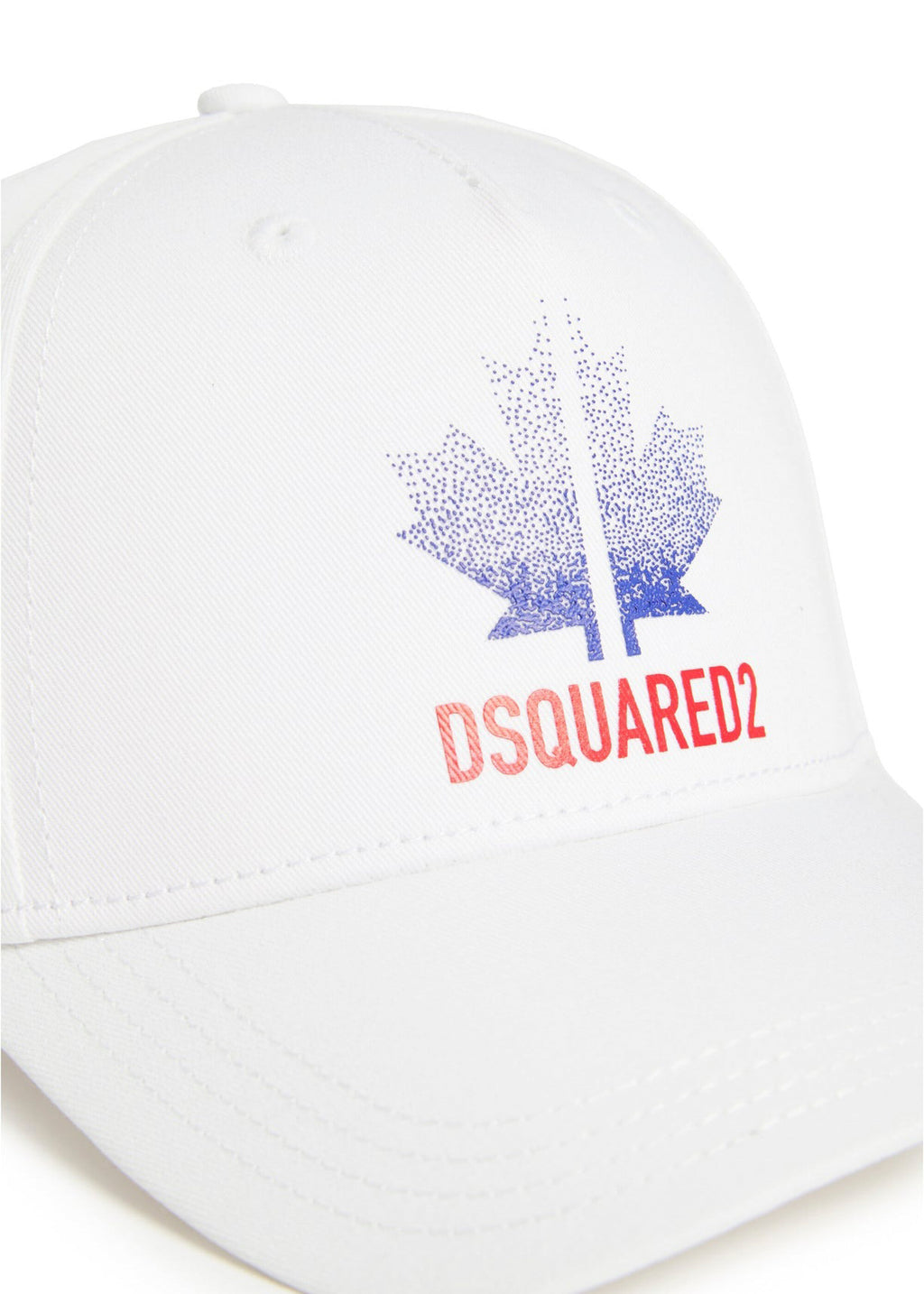 Dsquared2 Kids Cappello Bianco con Decoro Leaf per Bambine (dettaglio)