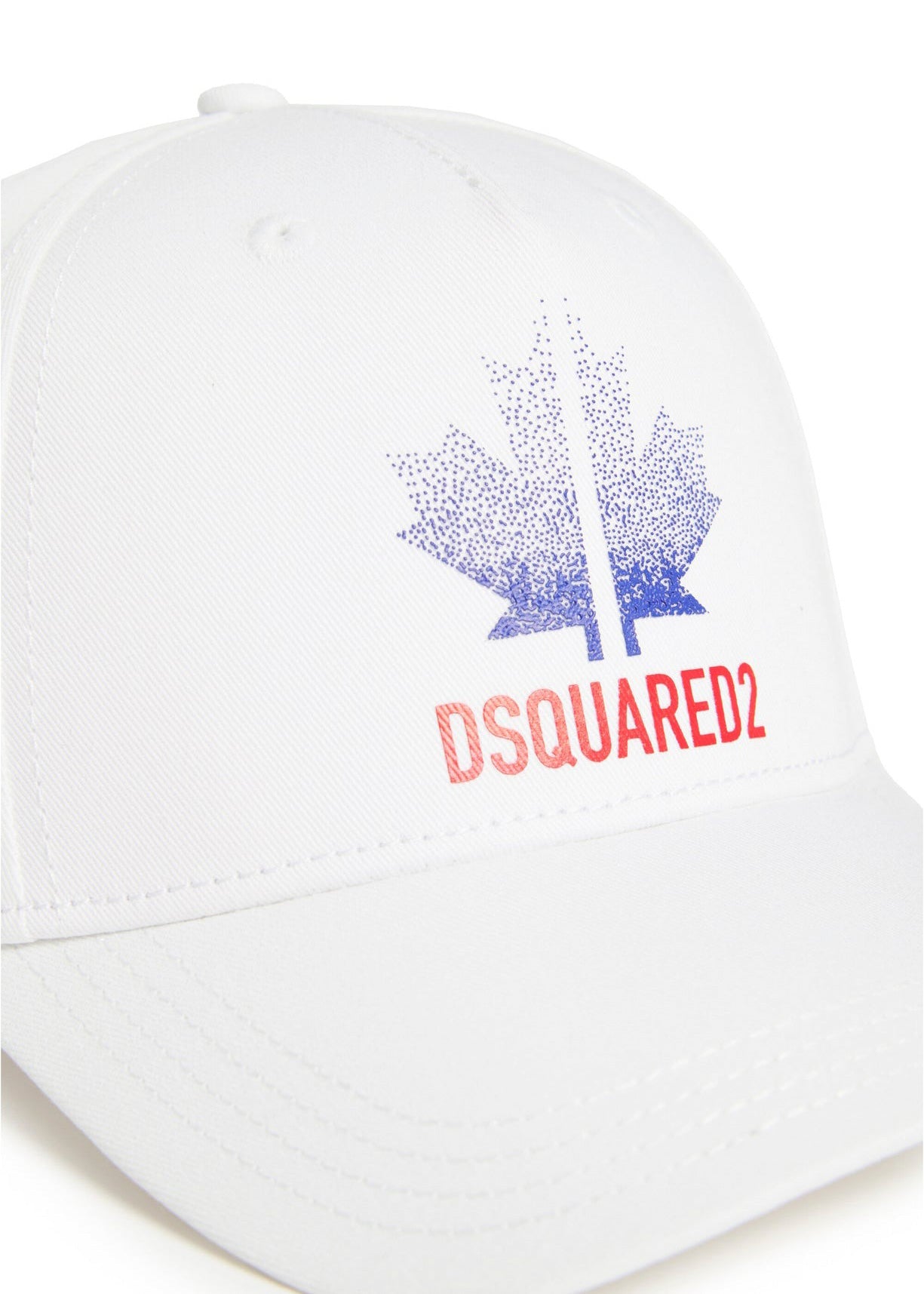 Dsquared2 Kids Cappello Bianco con Decoro Leaf per Bambine (dettaglio)