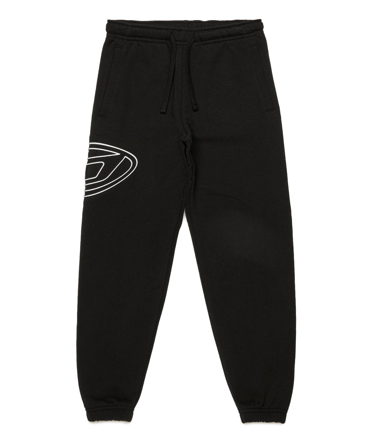 Diesel Kids Pantaloni Jogger Neri con Oval D