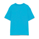 MSGM Kids T-shirt Turchese con Banda Logo per Bambini retro