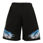 Marcelo Burlon County of Milan Kids Bermuda Nero con Stampa per Bambini