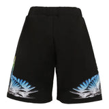 Marcelo Burlon County of Milan Kids Bermuda Nero con Stampa per Bambini