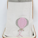 Marlù Coperta Rosa/Beige con Ricamo per Neonate
