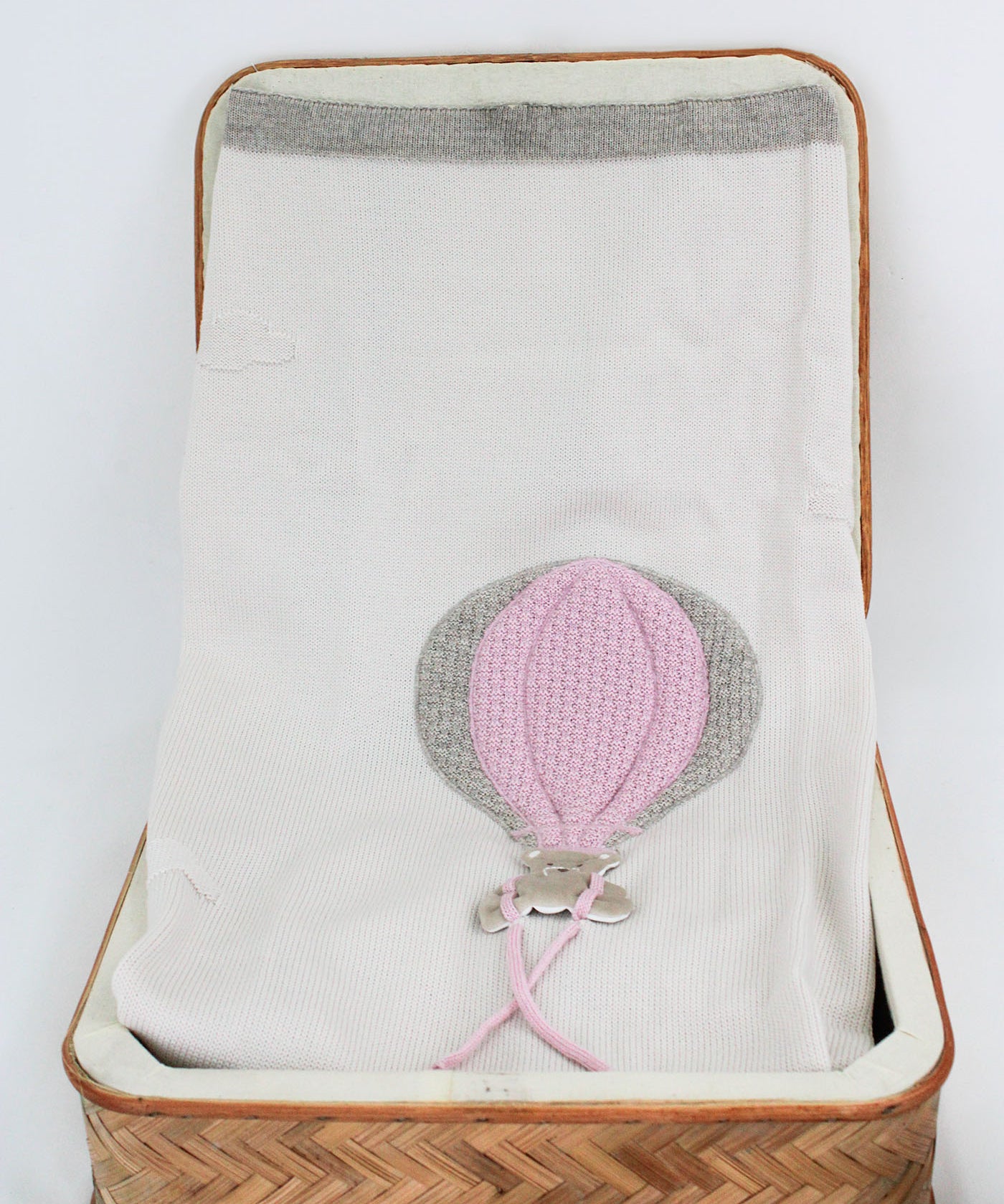 Marlù Coperta Rosa/Beige con Ricamo per Neonate