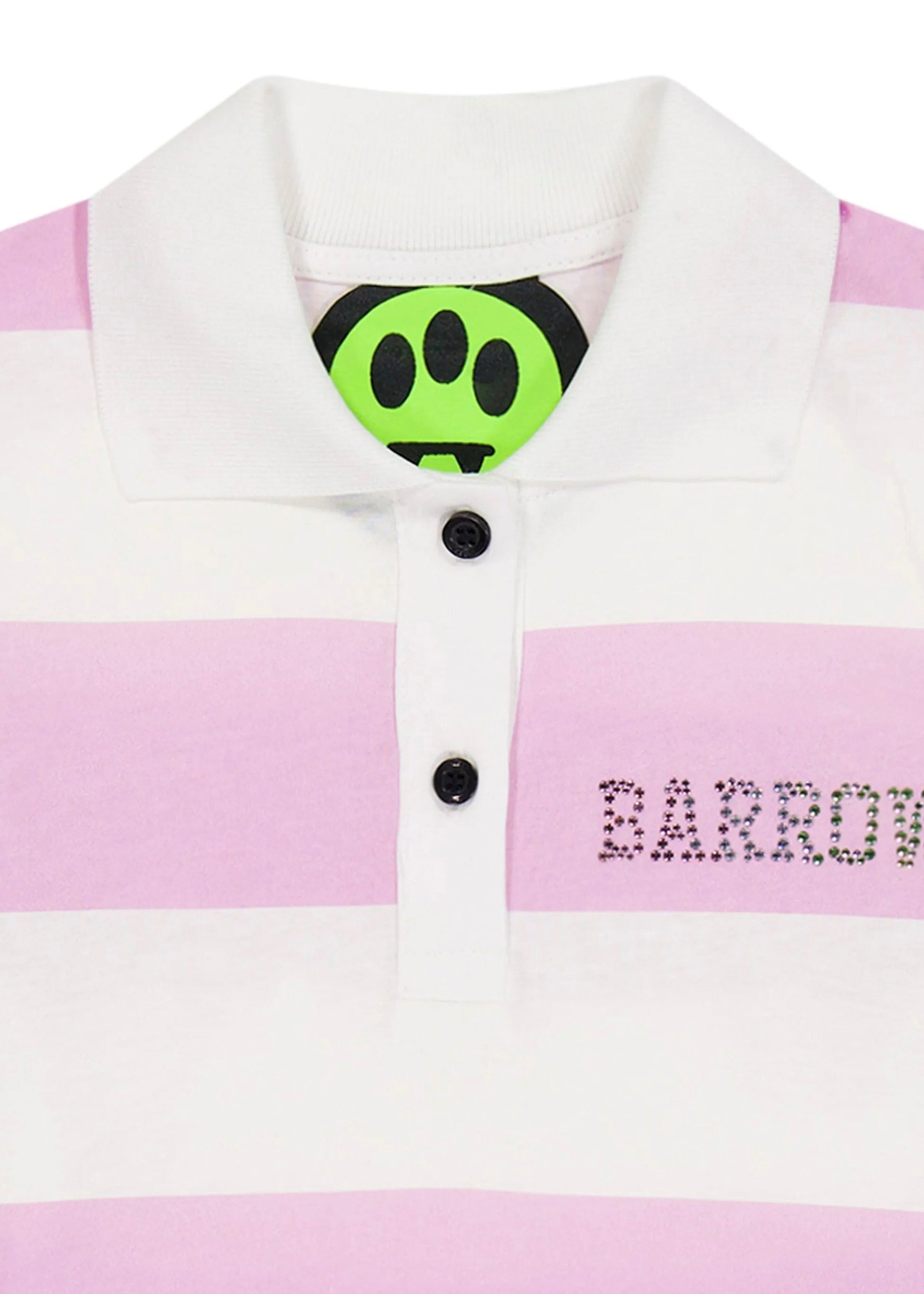 Barrow Kids Polo a Righe Bianco/Rosa per Bambine (dettaglio)
